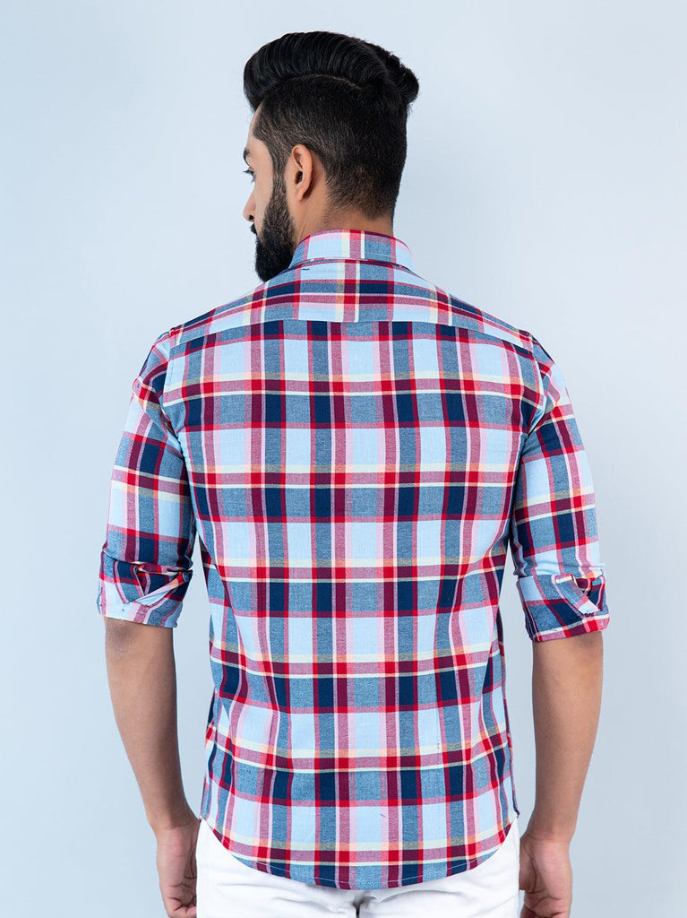 Multi Checks Full Sleeves Flannel Cotton Shirt - Tistabene