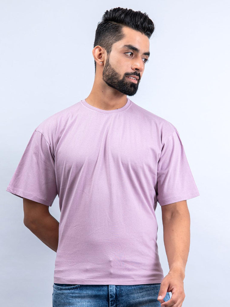 Lilac "Own The Future" Oversized Cotton T-shirt - Tistabene