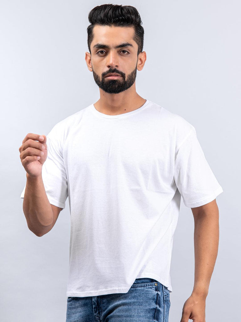 White"Own The Future" Oversized Cotton T-shirt - Tistabene