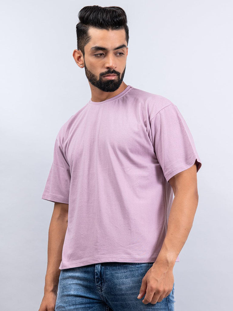 Lilac"Death is An Illusion" Oversized Cotton T-shirt - Tistabene