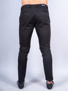 Black Color Ankle Length Fusion Cotton Pant - Tistabene