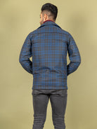 Grey and Blue Checks Flannel Shcaket - Tistabene