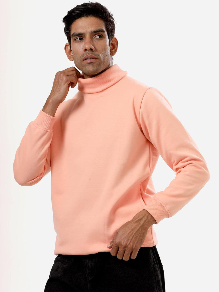 Peach Turtle neck Sweater - Tistabene