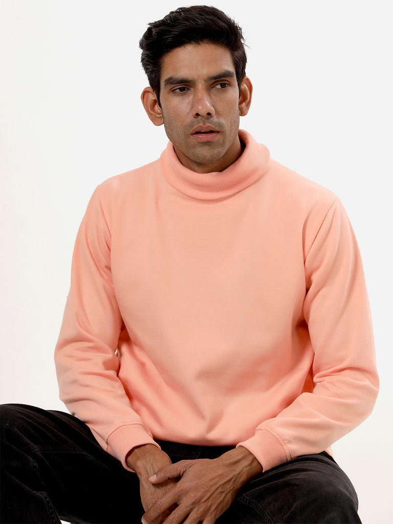 Peach Turtle neck Sweater - Tistabene