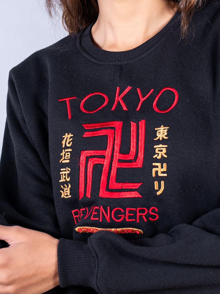 Black Tokyo Manji Revengers Sweatshirt - Tistabene