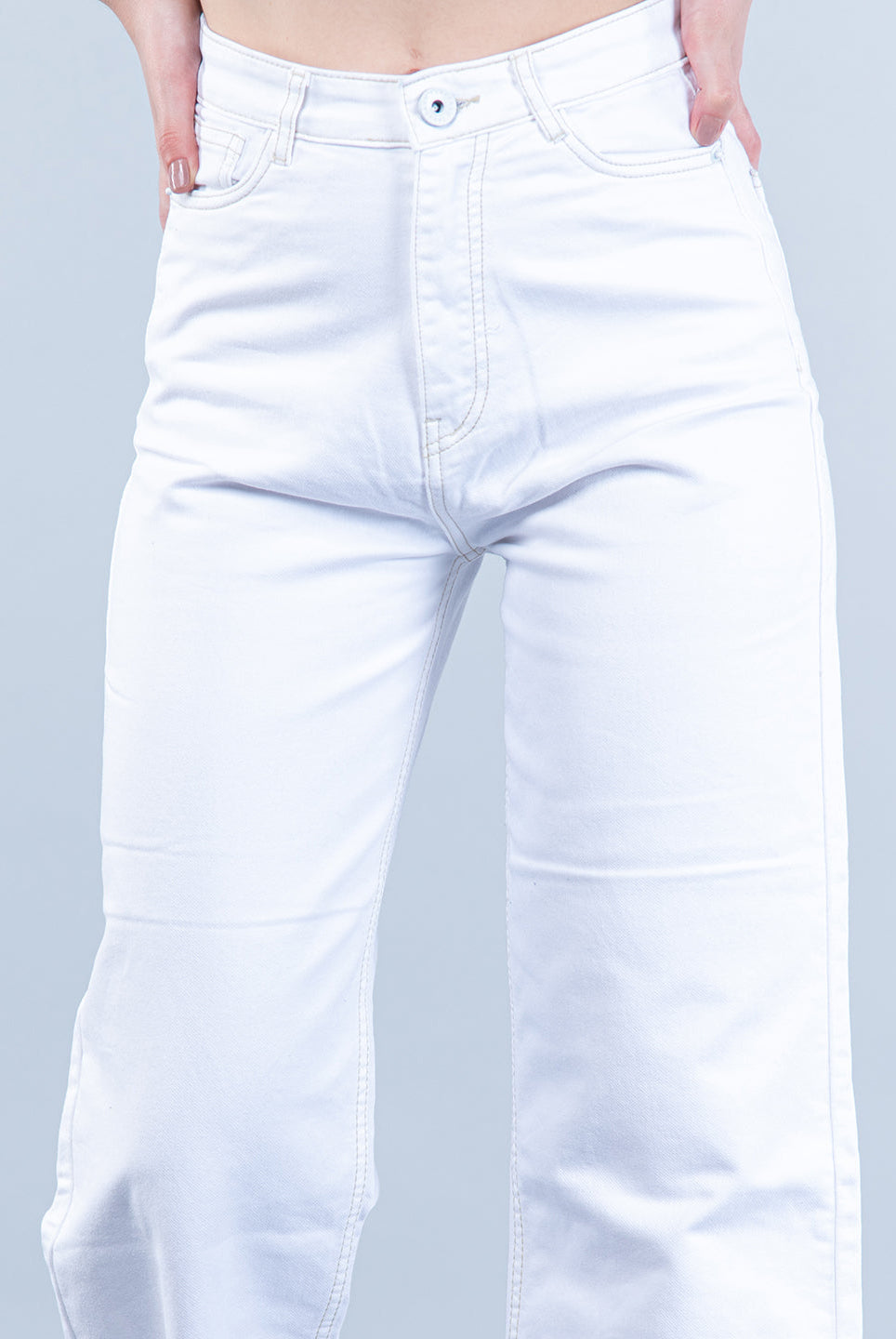 straight fit white jeans
