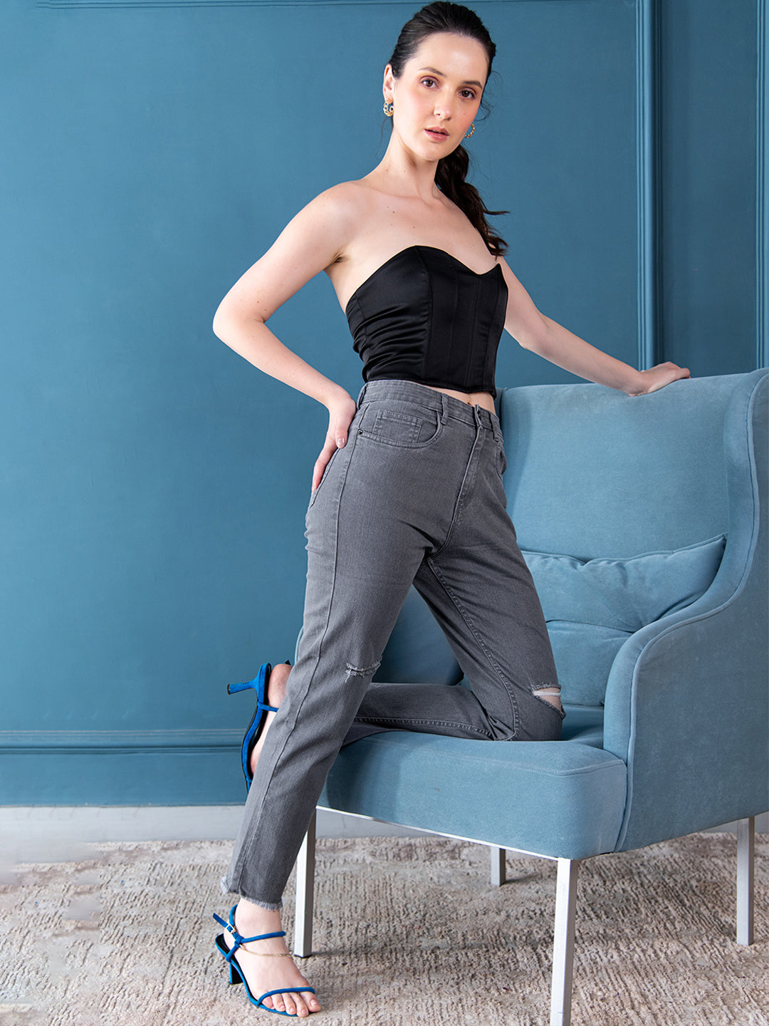 New Fashion Regular Women Dark Grey Jeans - Buy New Fashion Regular Women  Dark Grey Jeans Online at Best Prices in India | Flipkart.com