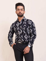 Modern Tribe Block Print Slim Fit Shirt