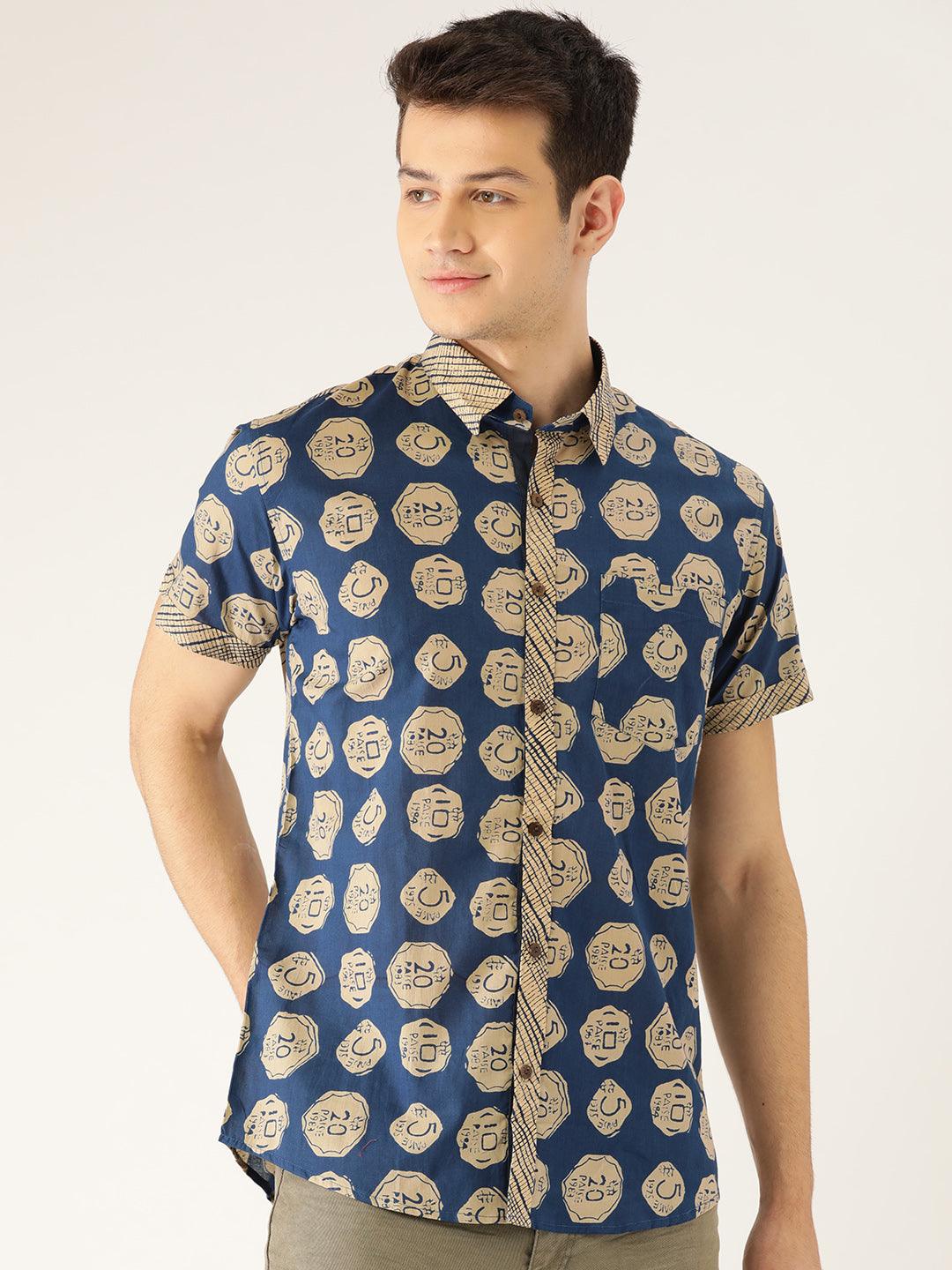 Blue Printed Shirt 