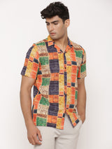 Patchwork Printed Shirt
