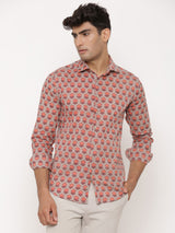 Grey Floral Printed Shirt