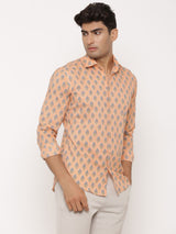 Peach Printed Shirt