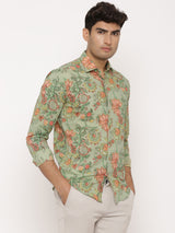 All Over Green Floral Printed Shirt
