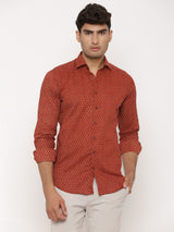 red printed shirt for men