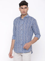 Blue and White Striped Shirt