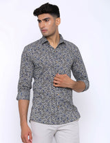 grey printed shirt