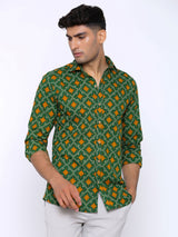 Green Printed Shirts