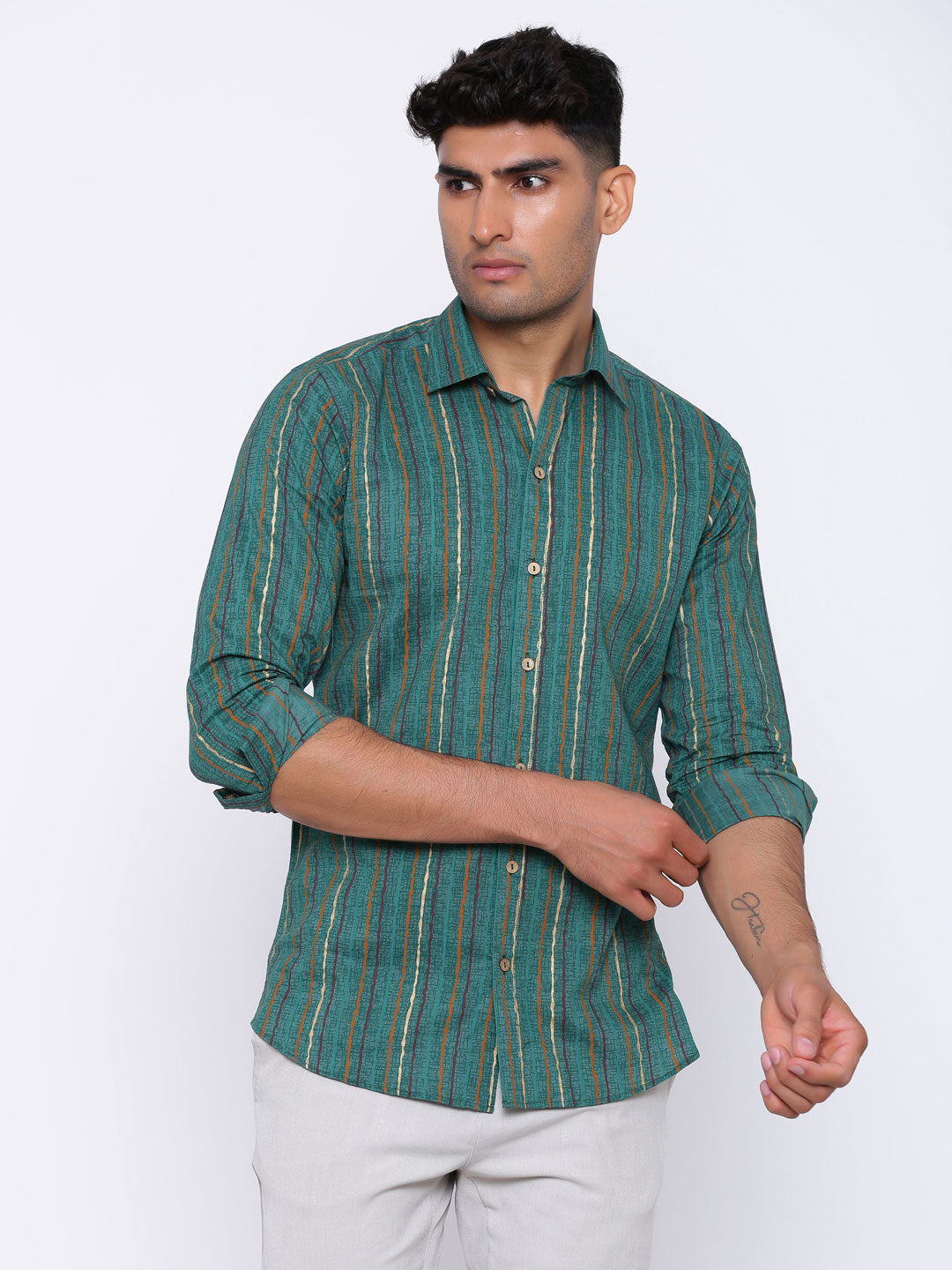 mens printed cotton shirts