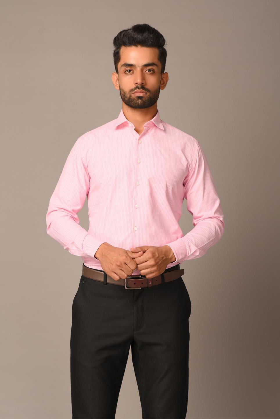 Pink Stripes Formal Shirt - Tistabene