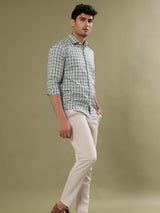 Light Green Checks Shirt